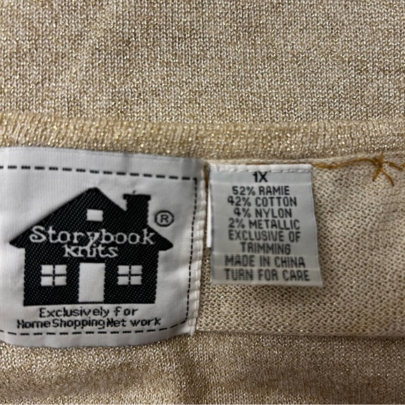 STORYBOOK KNIT Gold Metallic Embellished Sweater - Picture 8 of 11